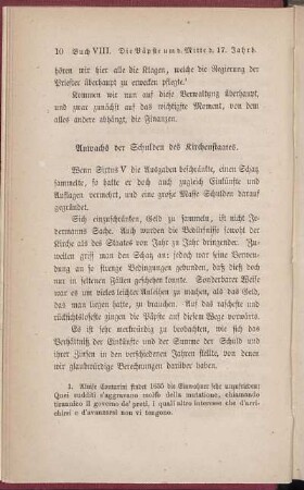 Anwachs der Schulden des Kirchenstaates.