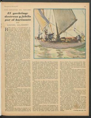 El yachting: destreza y júbilo por el horizonte : Los deportes del turismo