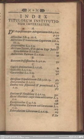 Index Titulorum Institutionum Imperialium