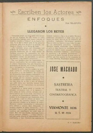 Escriben los Actores : Enfoques por Telefoto - LLegaron los reyes