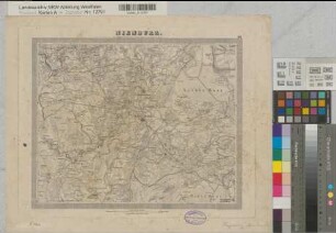 Hannover (Königreich) topographische Karte Blatt 39 Nienburg 1836-1848 1 geogr. Meile = 7,3 cm 29,5 x 36,5 Stich: Carl Jättnig; C. Fischer; H. Wild; W. Brose; Wild jun. A. Papen, Premier Lieutenant B Nr. 116a