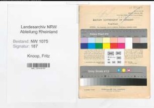 Entnazifizierung Fritz Knoop , geb. 24.02.1901 (Arbeitsamtsleiter)