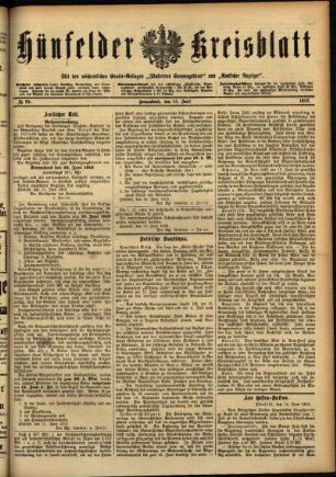 Ausgabe vom Samstag, den 15. Juni 1912.
