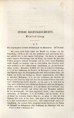 Deutsche Staats- und Rechtsgeschichte : ein Lehrbuch in zwei Bänden, 2,2. Geschichte der deutschen Rechtsinstitute : compendiarisch dargestellt