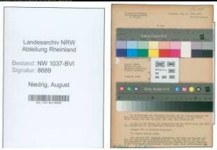 Entnazifizierung August Niedrig , geb. 01.08.1882 (Polizeibeamter)