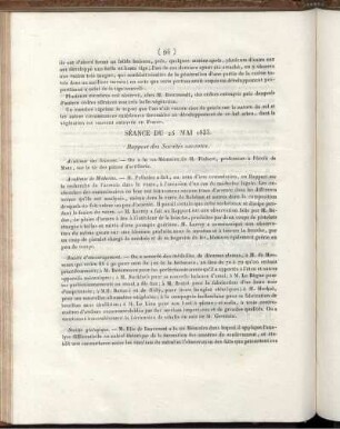 Séance Du 25 Mai 1833