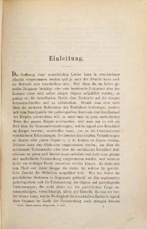 Compendium der pathologisch-anatomischen Diagnostik : nebst Anleitung zur Ausführung von Obductionen sowie von pathologisch-histologischen Untersuchungen