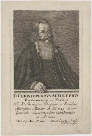 Bildnis des Christophorvs Althofervs