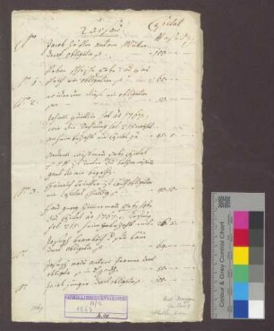 Verzeichnis ablöslicher Kapitalbriefe der Deutsch-Ordens-Kommende Beuggen.