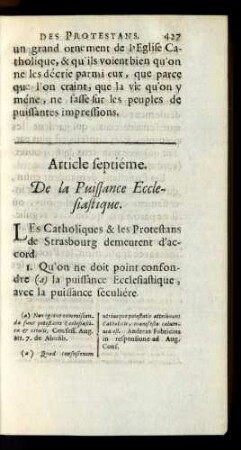 Article septiéme. De la Puissance Ecclesiastique.