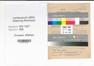 Entnazifizierung Wilhelm Gruewel , geb. 25.08.1908 (Arbeiter)