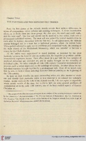 Chapter Three: The painters and the represented trends