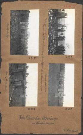 Begrüßung des Generals Tutschek (Besuch des GFM von Hindenburg beim Alpenkorps bei Saarburg am 02.03.1918)
