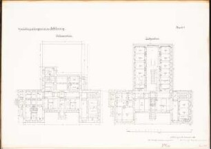 Gerichtsgefängnis, Schleswig: Grundrisse KG, EG