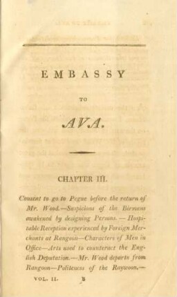 Chapter III. Consent to go to Pegue before the return of Mr. Wood ...