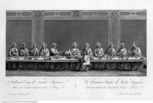 Das Letzte Abendmahl (Firenze, Convento di S. Croce) (Taf. XIII aus [Affreschi in Firenze: nella chiesa del Carmine e nelle chiese di S. Croce e S.M. Novella...] Firenze 1821)