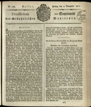 No. 146, Freitag den 2. November 1810