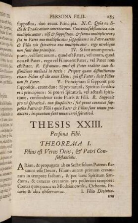 285-297, Thesis XXIII