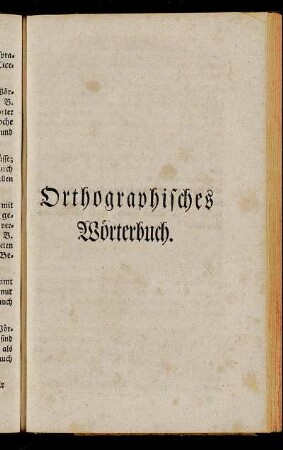 [Orthographisches Wörterbuch.]