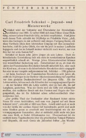 V. Carl Friedrich Schinkel - Jugend- und Meisterwerke