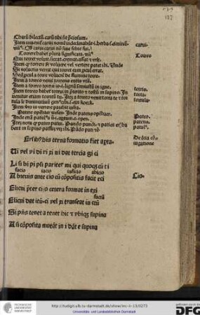 Versibus his terna formatio fiet aperta