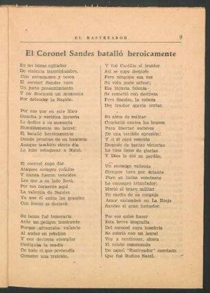 El coronel Sandes batalló heróicamente