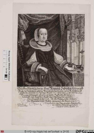 Bildnis Regina Sibylla Frau zu Stubenberg, geb. von Khevenhüller