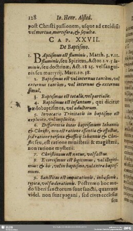 Cap. XXVII. De Baptismo