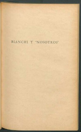 Bianchi y "Nosotros"