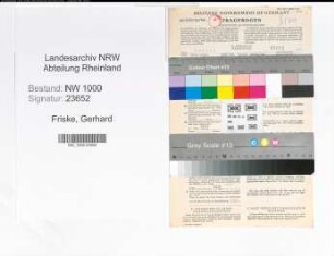 Entnazifizierung Gerhard Friske, geb. 15.07.1913 (Kaufm.Angest.)