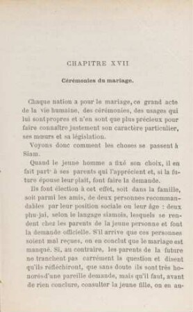 Chapitre XVII. Cérémonies du mariage