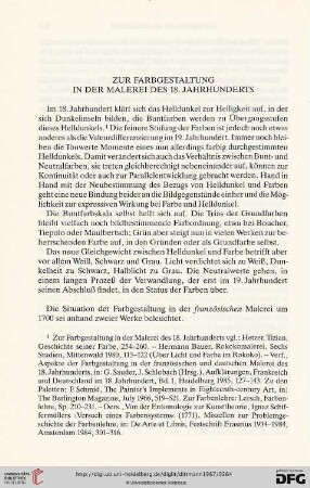 Zur Farbgestaltung in der Malerei des 18. Jahrhunderts