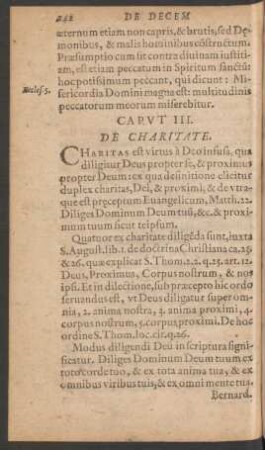Caput III. De Charitate.