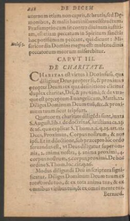 Caput III. De Charitate.
