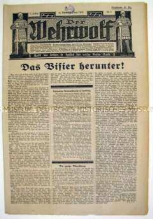 Völkische Wochenzeitung "Der Wehrwolf"