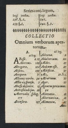 Collectio Omnium verborum apertorum.