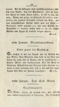 20ter Jenner. Fab. Seb. Blatt