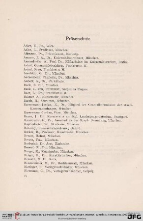 Präsenzliste