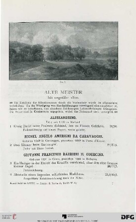 Alte Meister bis ungefähr 1800 (Nr. 1-226)