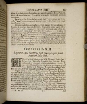 Observatio XIII. Leguntur, quæ exceptivæ sunt expresse, quæ simul implicite tales sunt.