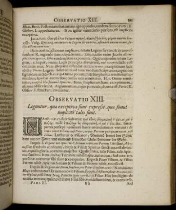 Observatio XIII. Leguntur, quæ exceptivæ sunt expresse, quæ simul implicite tales sunt.