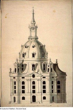 Dresden, Frauenkirche. Aufriß