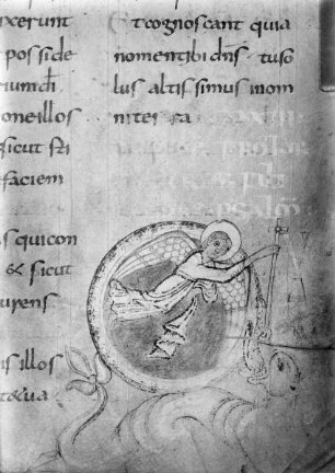 Psalter von Corbie — Initiale Q zu Psalm 83, Folio 76 recto