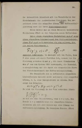 Singuläre Lösung und Diskriminantenort