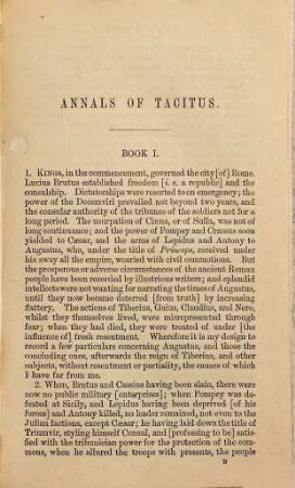 The Annals, [1]. Books I. to VI.