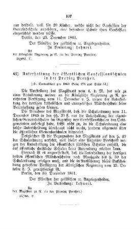 Unterhaltung der öffentlichen Confessionsschulen in der Provinz Preußen : [V. Elementarschulwesen]