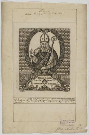Bildnis des Haymo, Bischof von Halberstadt