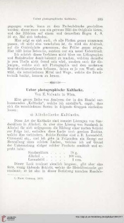 Ueber photographische Kaltlacke