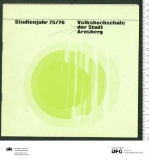 Programm Jahr 1975/1976