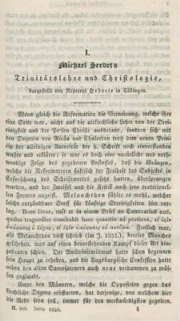 3-36 Michael Serbet's Trinitätslehre und Christologie